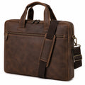 Borsa portadocumenti 40 x 8 x 30 cm in similpelle marrone per lavoro con tracolla regolabile
