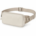 Marsupio 22 x 14 x 5 cm in tessuto sintetico beige con cintura regolabile stile minimal per uso quotidiano
