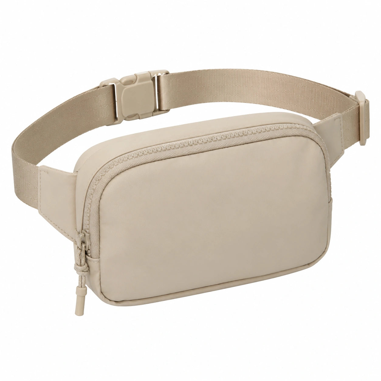 Marsupio 20 x 13 x 5 cm in tessuto sintetico beige - compatto con cintura regolabile