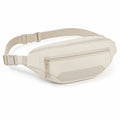 Marsupio beige in poliestere 32 x 8 x 15 cm con cintura regolabile e tasche con zip