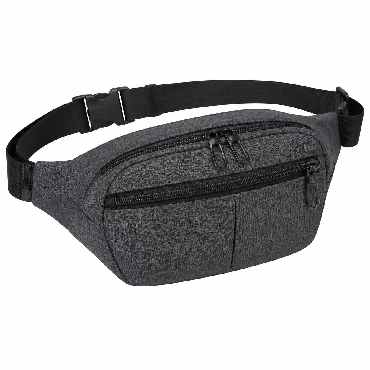 Marsupio 35 x 15 x 8 cm in poliestere grigio scuro con tasche zip regolabile
