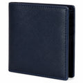 Portafoglio 11 x 9 x 2 cm in pelle sintetica blu navy pieghevole