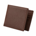 Portafoglio uomo 11 x 9 cm in similpelle marrone - pieghevole compatto