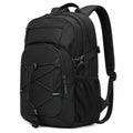 Zaino 32 x 18 x 48 cm in tessuto nero per scuola lavoro e viaggio con tasche multiple